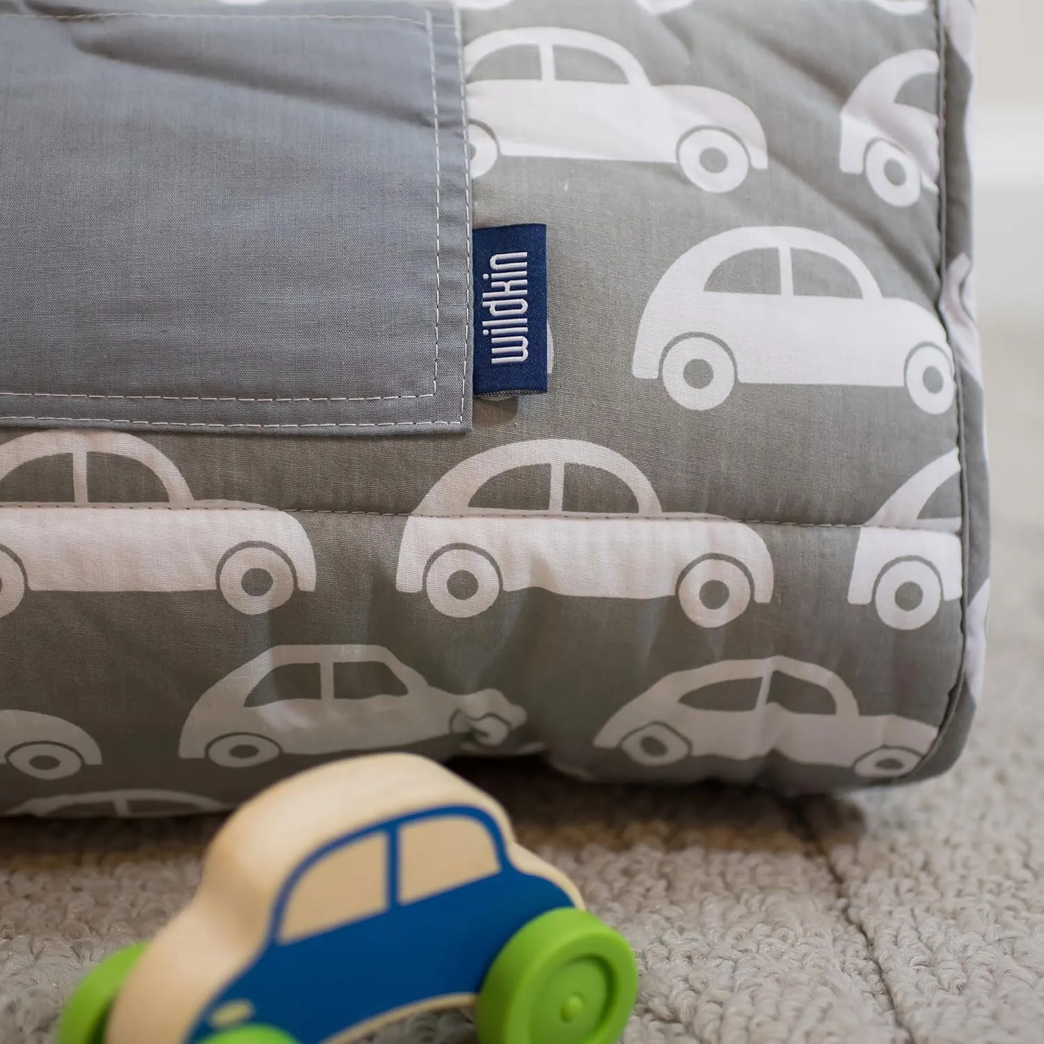 Wildkin Kids Original Nap Mat – Cozy Kids Sleep Mat with Pillow, Ideal for School & Travel - Cars