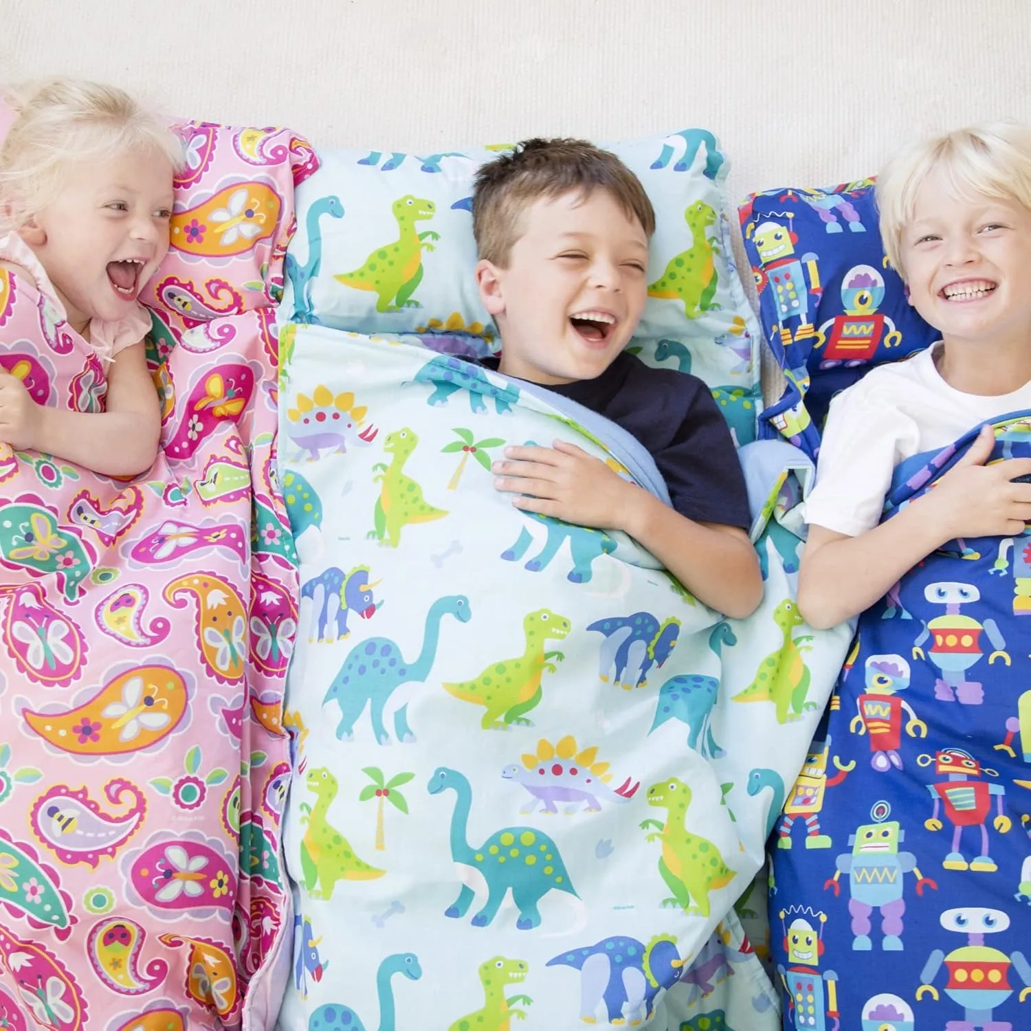 Wildkin Kids Original Nap Mat – Cozy Kids Sleep Mat with Pillow, Ideal for School & Travel - Heroes