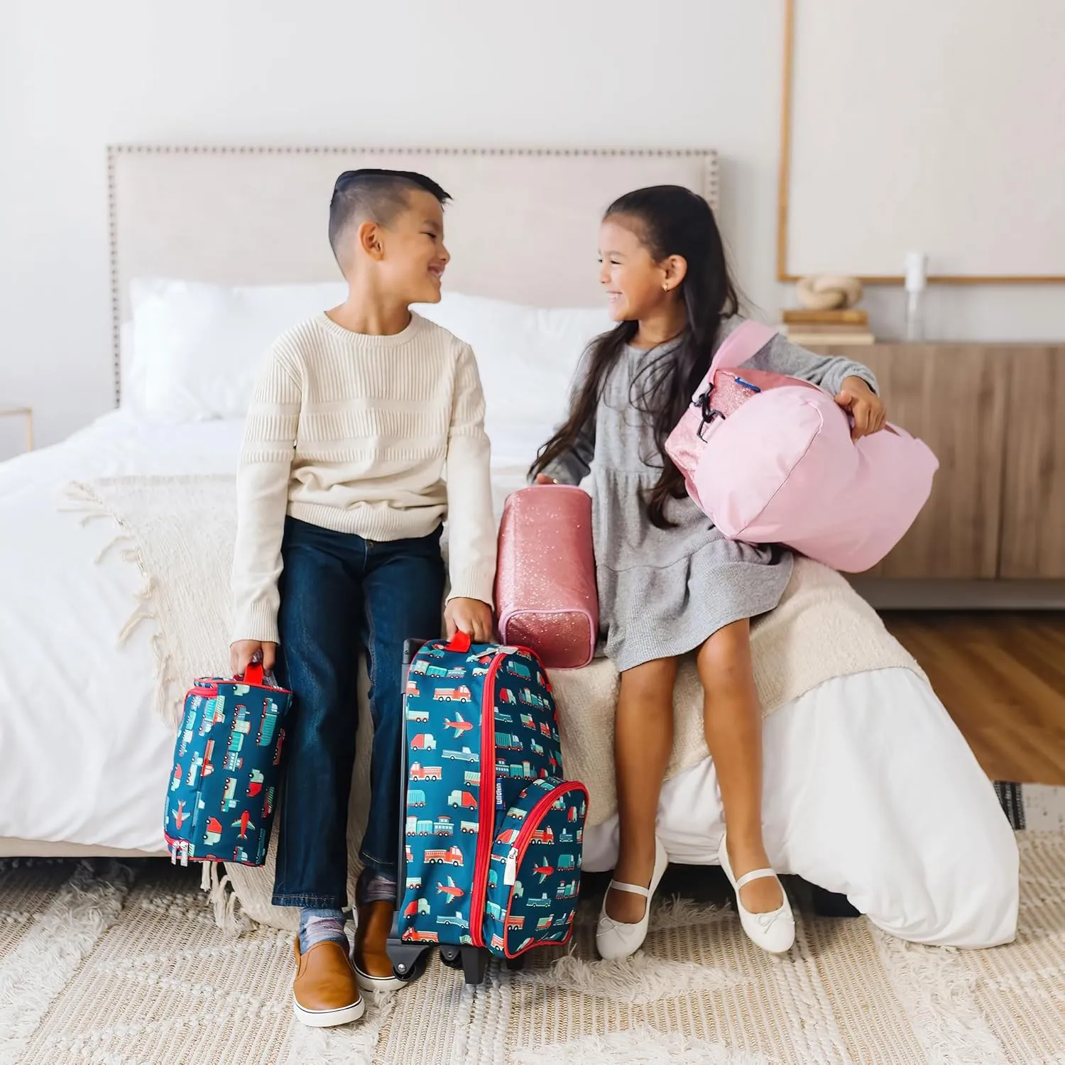 Wildkin Kids Overnighter Duffel Bag – Carry-On Size, Ideal for School & Sleepovers – Fairy Garden