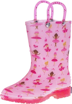 Wildkin Kids Rain Boots – 100% Waterproof with Slip-Resistant Tread & Easy Pull Handles