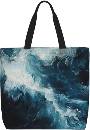 WITHIN THE TIDES Print zipper shoulder bag for women.Beach,travel and daily use,lightweight,stylish