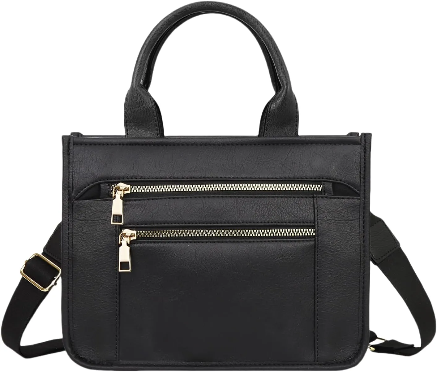 WJCD Women's Tote Handbags Stylish Vegan Leather Handheld Purse for Women Plaid Striped Adjustable Strap Durable Lightweight