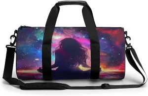 Women Chakra Zen Spiritual Gym Bag Lightweight Carry On Duffel Bag Athletic Sports Travel Bag Weekender Bag for Men Women
