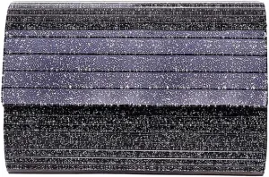 Women Envelope Chic Acrylic Stripe Evening Bag Party Crossbody Shoulder Bags Marble Clutch Purse