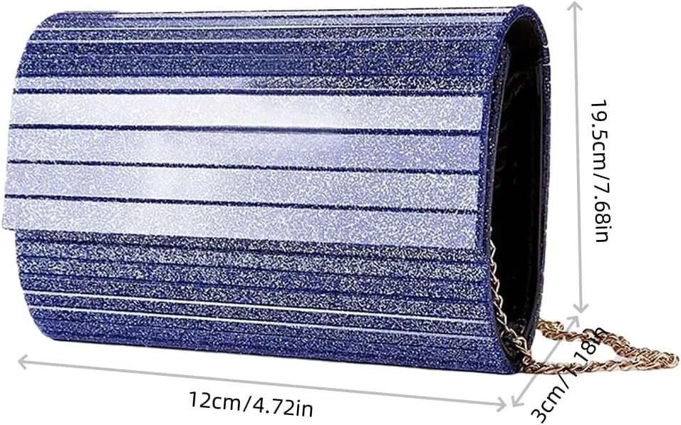 Women Envelope Chic Acrylic Stripe Evening Bag Party Crossbody Shoulder Bags Marble Clutch Purse