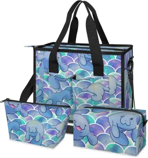 Women Fashion Tote Bag Wallet Shoulder Bags Set 3PCS Top Handle Satchel Purse Large Zippered Handbag Daily Use