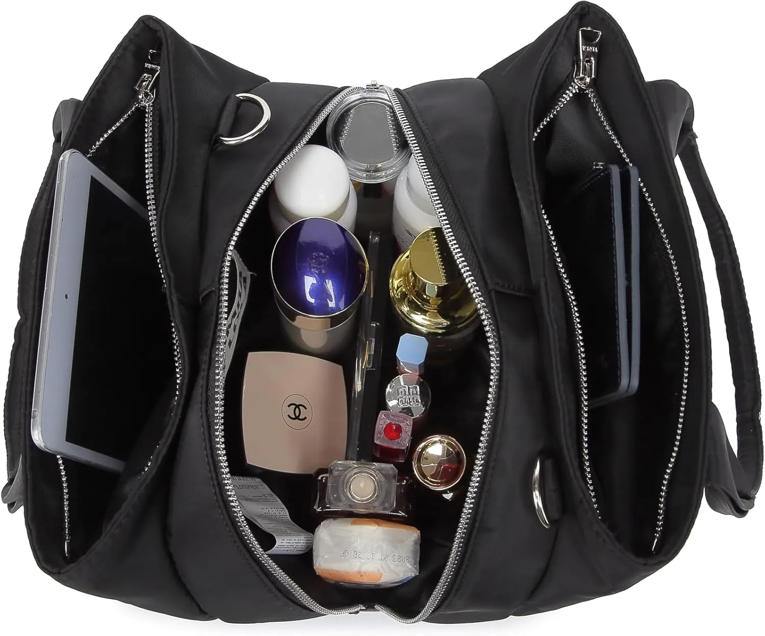Women Men Universal Nylon Tote Bag Plain Shoulder Bag Crossbody Bag Work Gift Travel Daily Travel