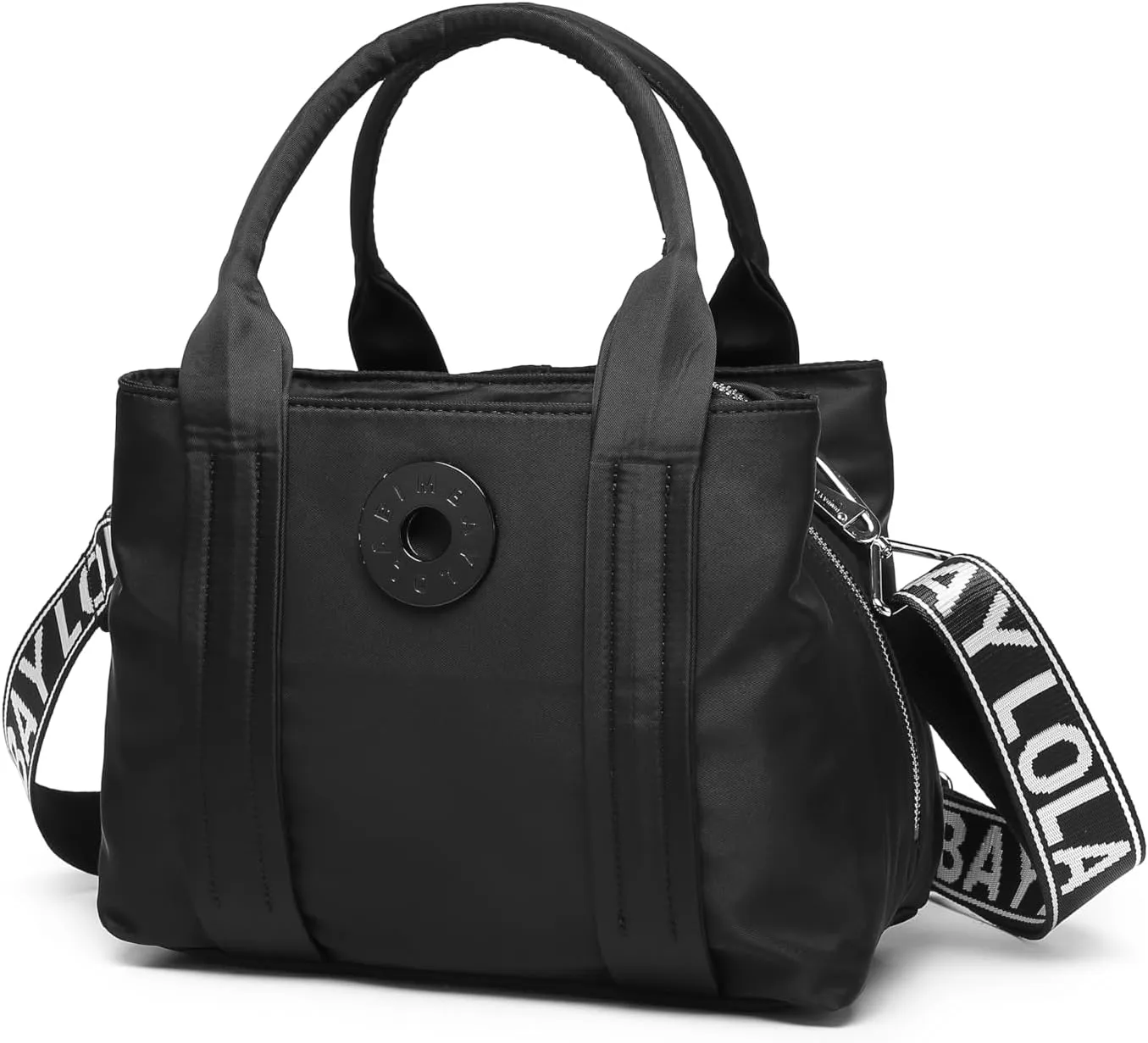 Women Men Universal Nylon Tote Bag Plain Shoulder Bag Crossbody Bag Work Gift Travel Daily Travel