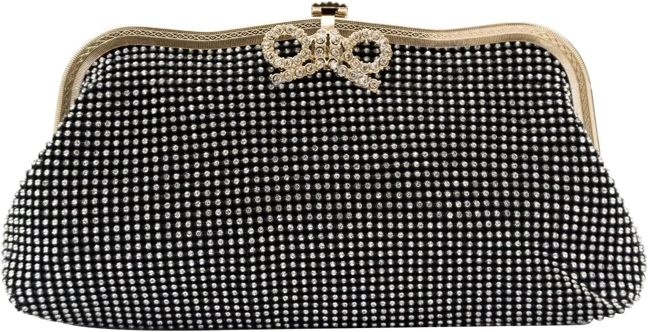 Women Rhinestone Evening Bag Bling Crystals Clutch Bag Bridal Wedding Purse Shoulder Bag With Chain Sparkling Handbag