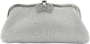 Women Rhinestone Evening Bag Bling Crystals Clutch Bag Bridal Wedding Purse Shoulder Bag With Chain Sparkling Handbag