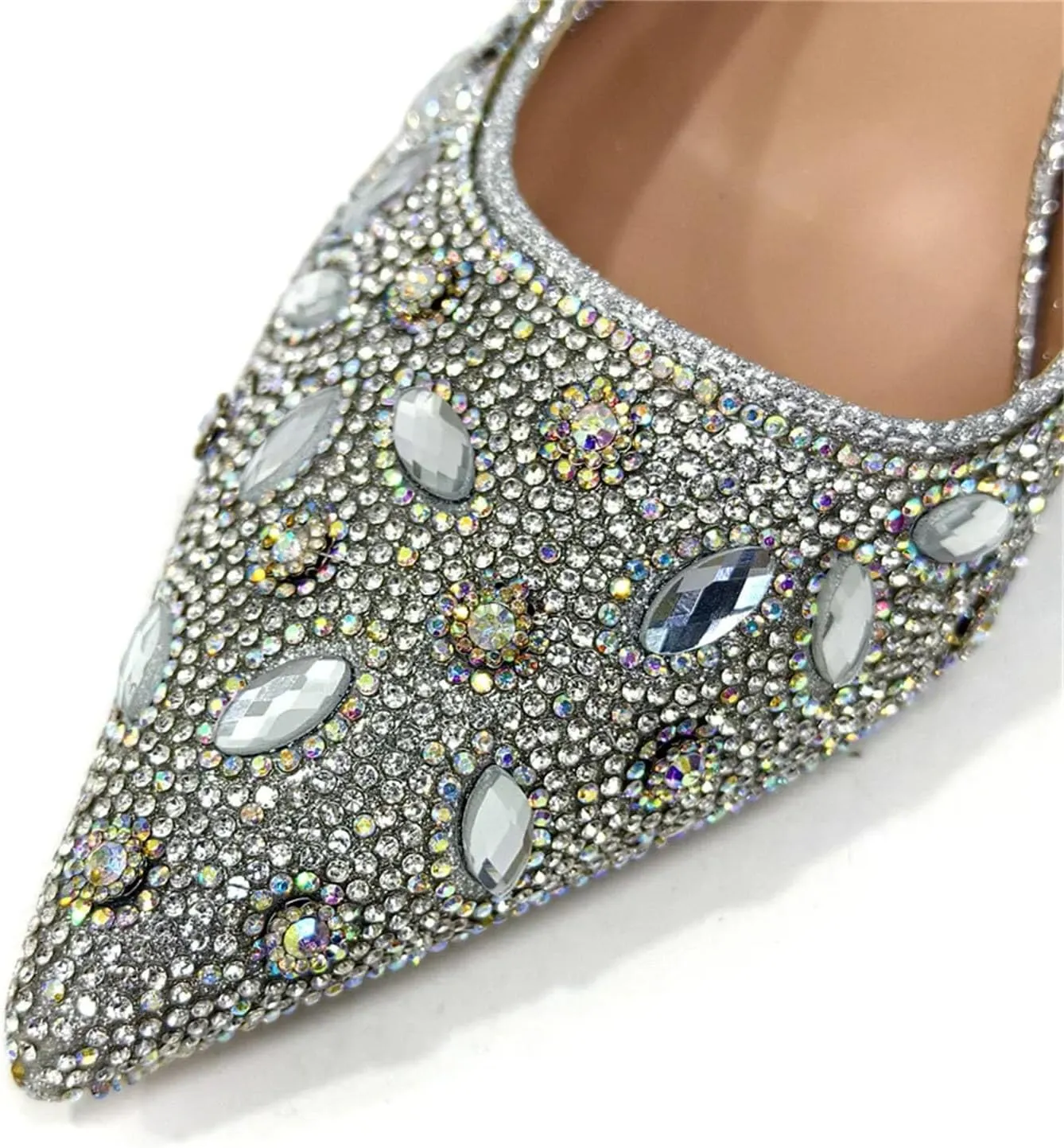 Women’s African Themed Sparkly Wedding Shoes and Purse Combo Crystal Embellished Heels for Formal