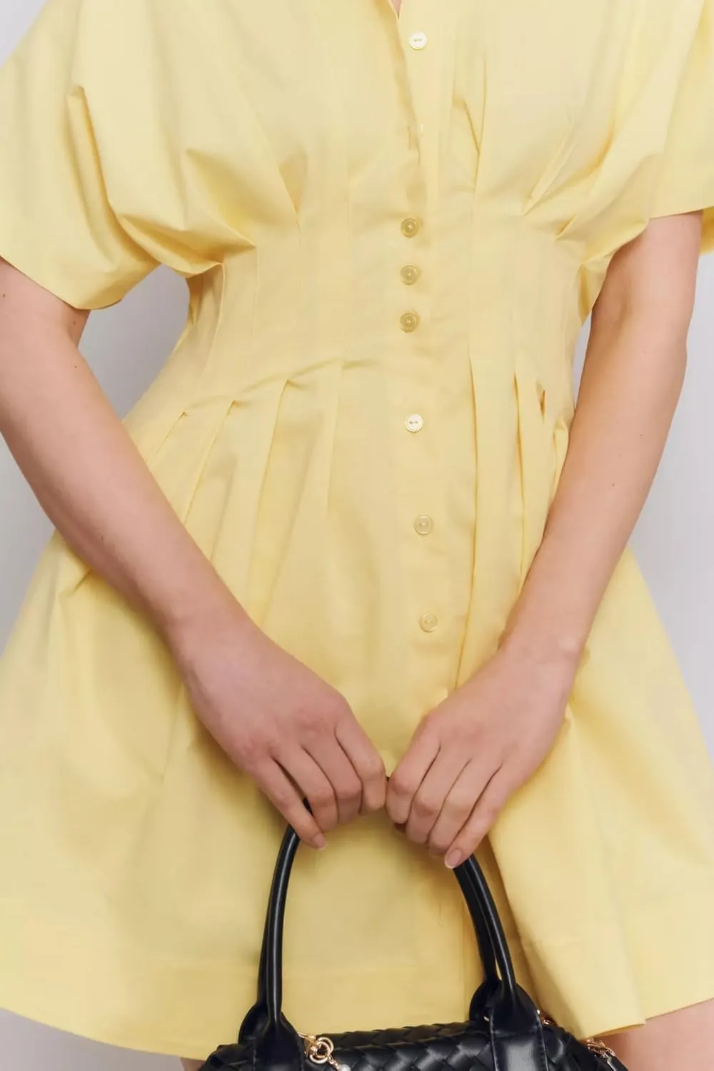 Womens Button Down Striped Shirt Dress Empire Waist Pleated Mini Dress Summer Cute Collar Pinstripe Dresses