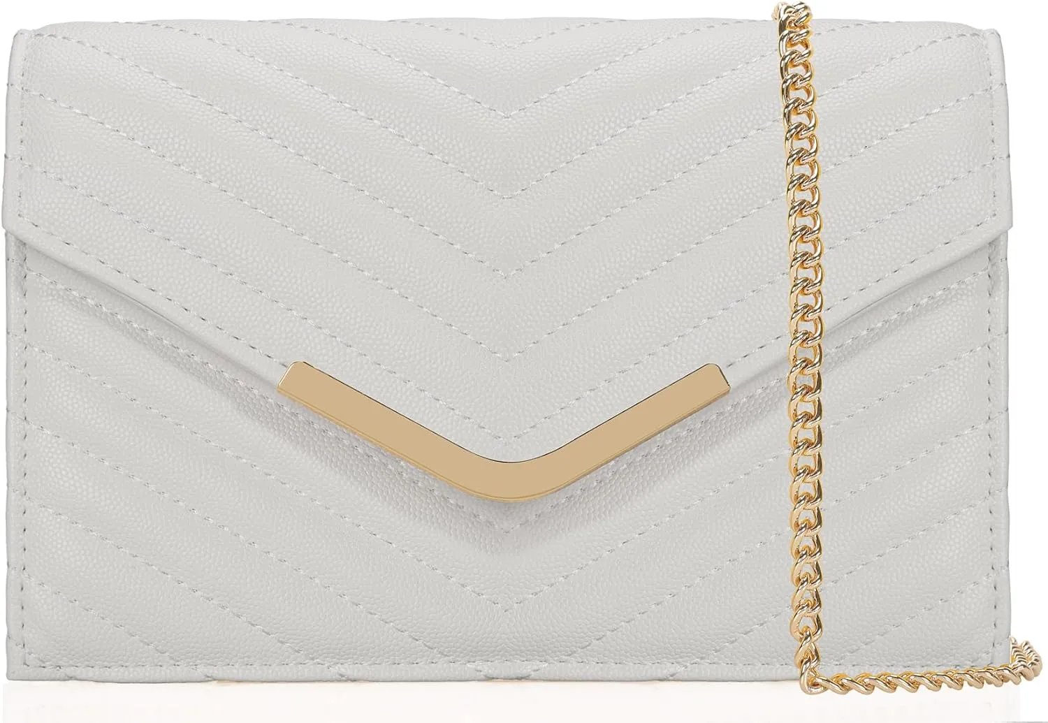 Women's Crossbody Bag - Vegan Leather Quilted Shoulder Purse,Detachable Chain Strap&Multi-Pockets for Everyday Use