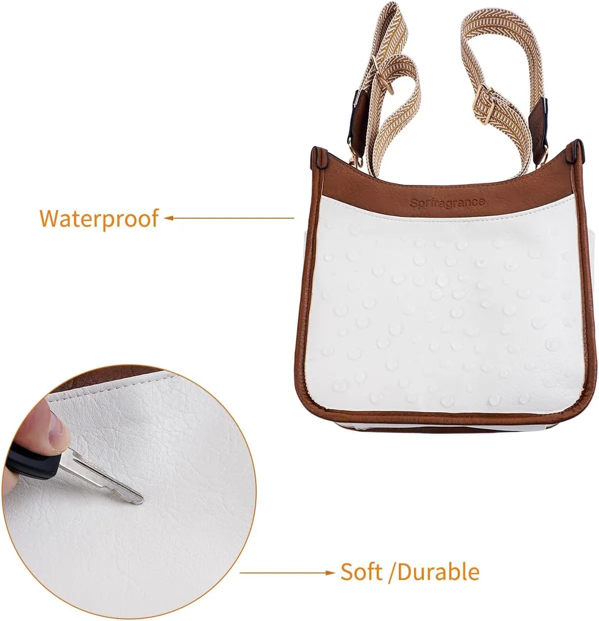 Women's Crossbody Handbags Vegen Leather Purses 2Pcs Hobo Purse Bags Wallet Set with 2 Adjustable Guitar Strap