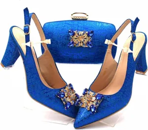 Women’s Elegant Crystal Embellished Wedding Shoes and Clutch Bag Set Luxury Heels for Formal Dinners and Receptions
