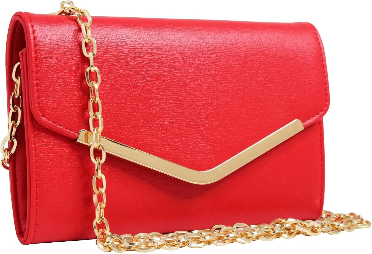 Women's Evening Bag ，Envelope Clutch Purse Handbag Detachable Chain Crossbody Bag for Women Wedding Party Shoulder Bag