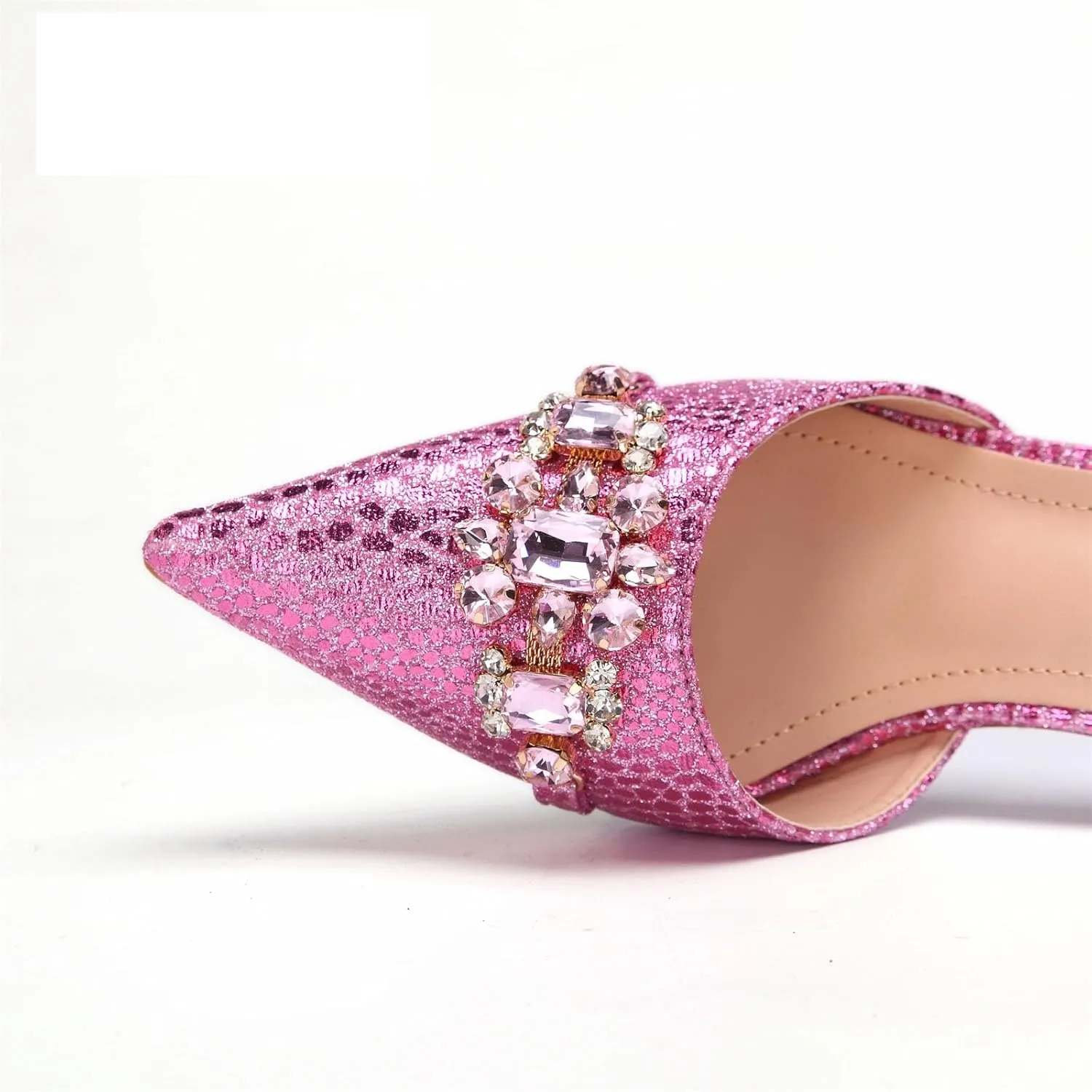 Womens Italian Style Crystal Embellished Evening Shoes and Bag Set Luxury High Heels for Formal Dinners and