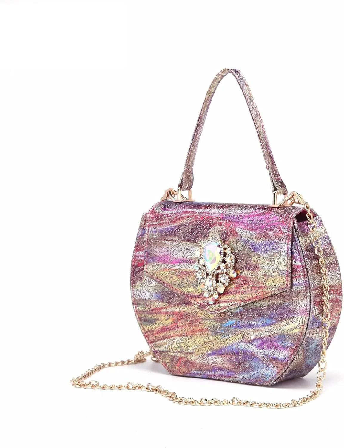 Women’s Luxury Italian Style Evening Shoes and Shoulder Bag Combo Sparkly Crystal Embellished Heels for Formal Wear