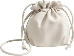 Women's Pleated Clutch Y2K Hobo Bucket Bags Ruched PU Leather Underarm Purse Shoulder Crossbody Handbags With Strap