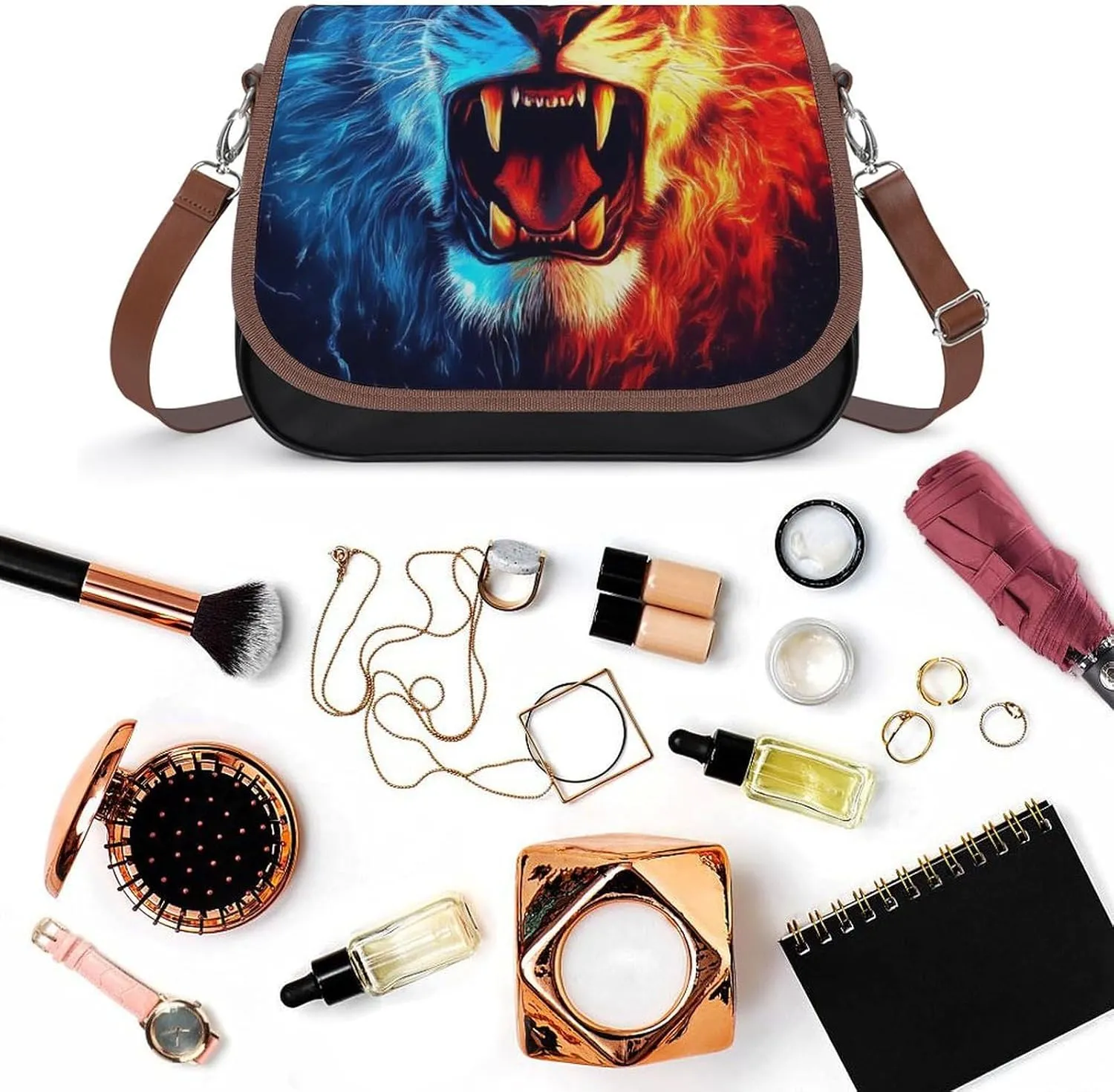 Womens Small Crossbody Purse with Adjustable Strap, Pu Leather Shoulder Bags for Travel Work