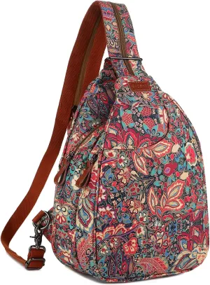 Women's Small Sling Crossbody bag Casual Backpack Purse for Outdoor Travel Hiking Backpack Colorful XB-17 (HS)