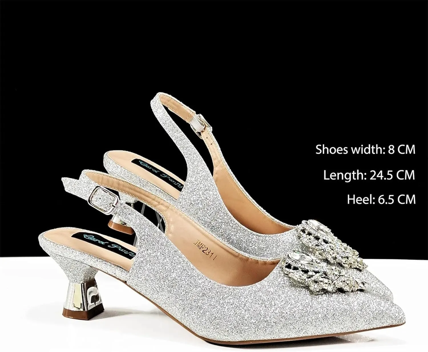 Womens Sparkly Rhinestone Embellished Party Shoes and Clutch Set Italian Design High Heels for Special Occasions