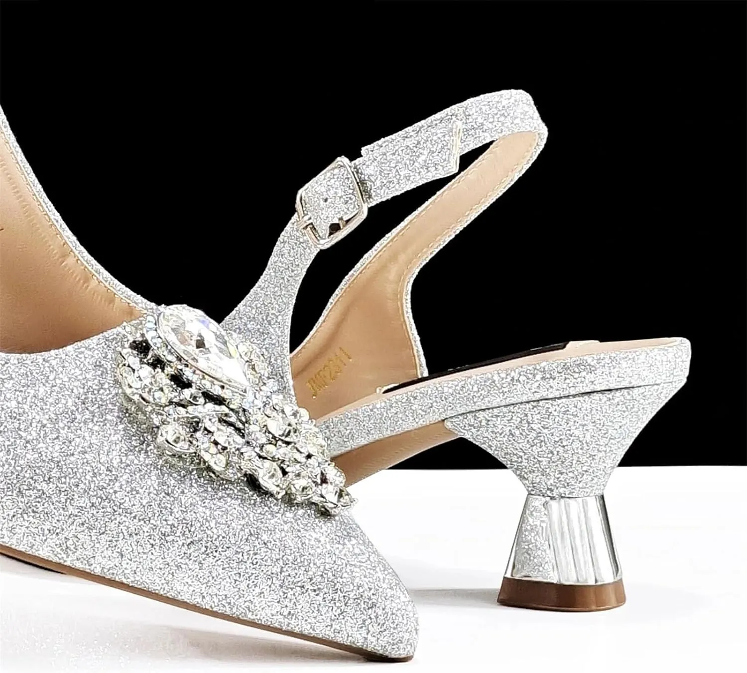 Womens Sparkly Rhinestone Embellished Party Shoes and Clutch Set Italian Design High Heels for Special Occasions