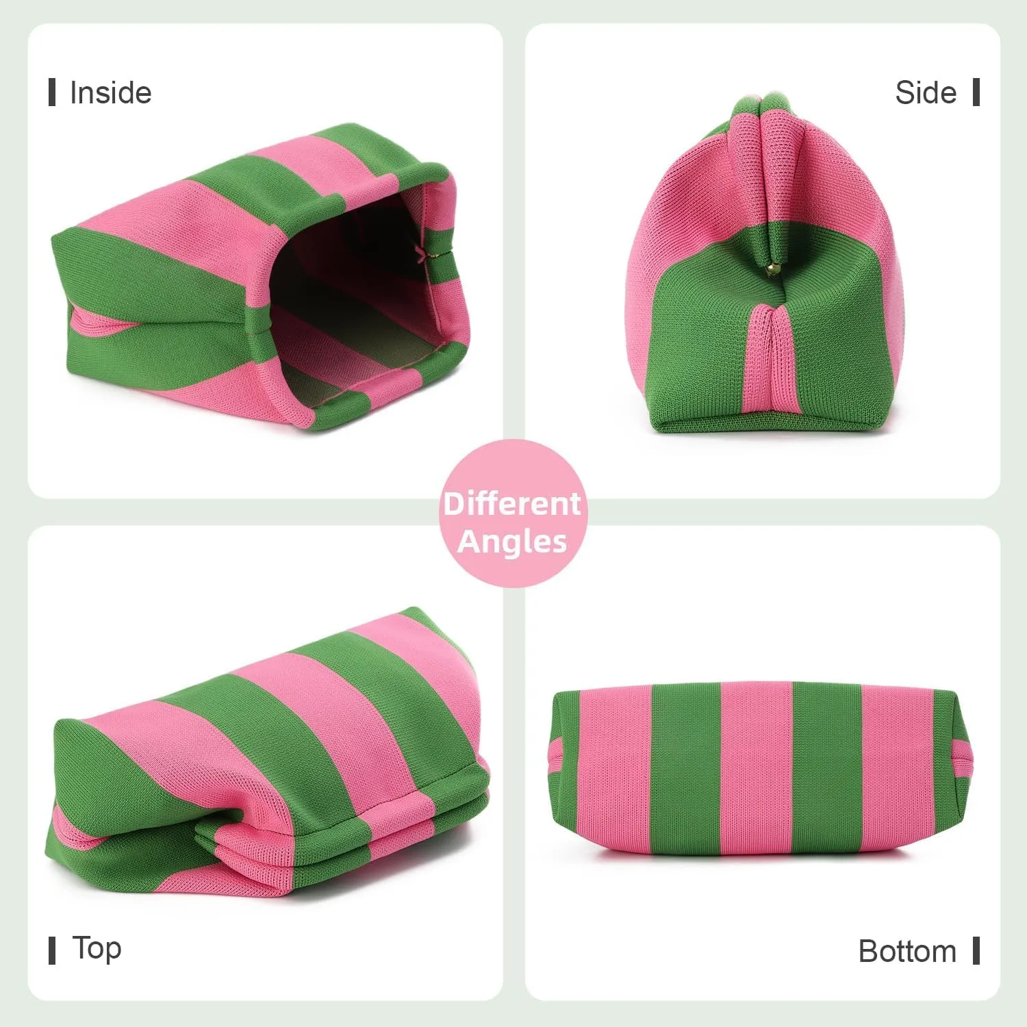 Women's Summer Beach Clutch Purses Colorblock Woven Crochet Handbags Dumpling Clutch Small Purse Casual Womens Clutch