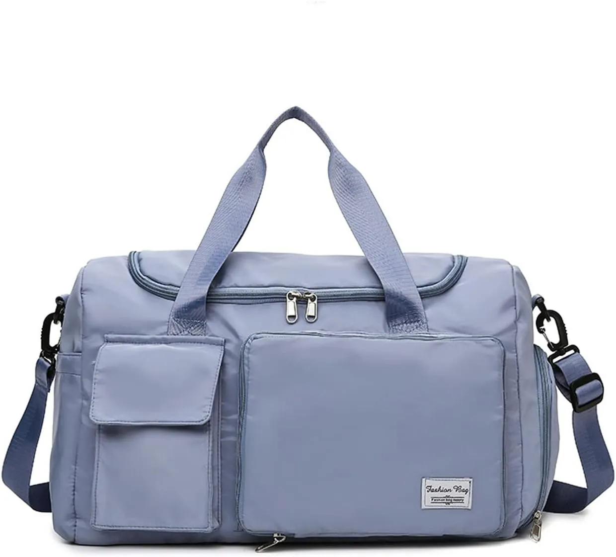 Womens Travel Bag Duffel Bag, Lightweight Double Shoulder Strap&Capacity Sports Tote Gym Bag,Weekender Overnight Bag with Wet Pocket for Women (Azure)