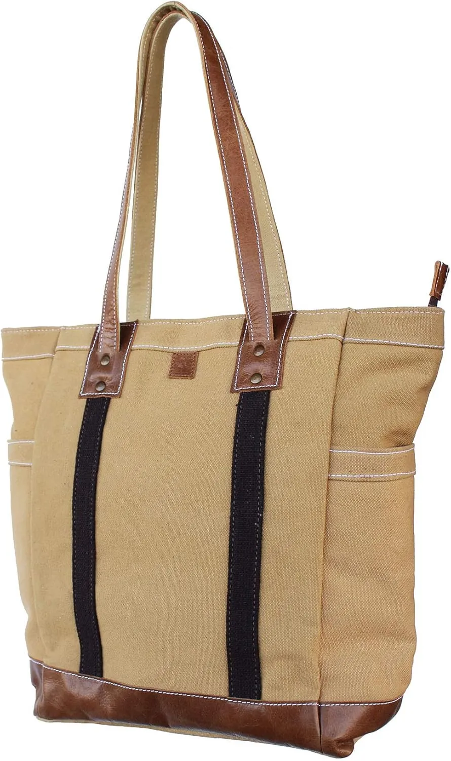 Women's Western Canvas Leather Shoulder Handbag Purse Tote 17AA01