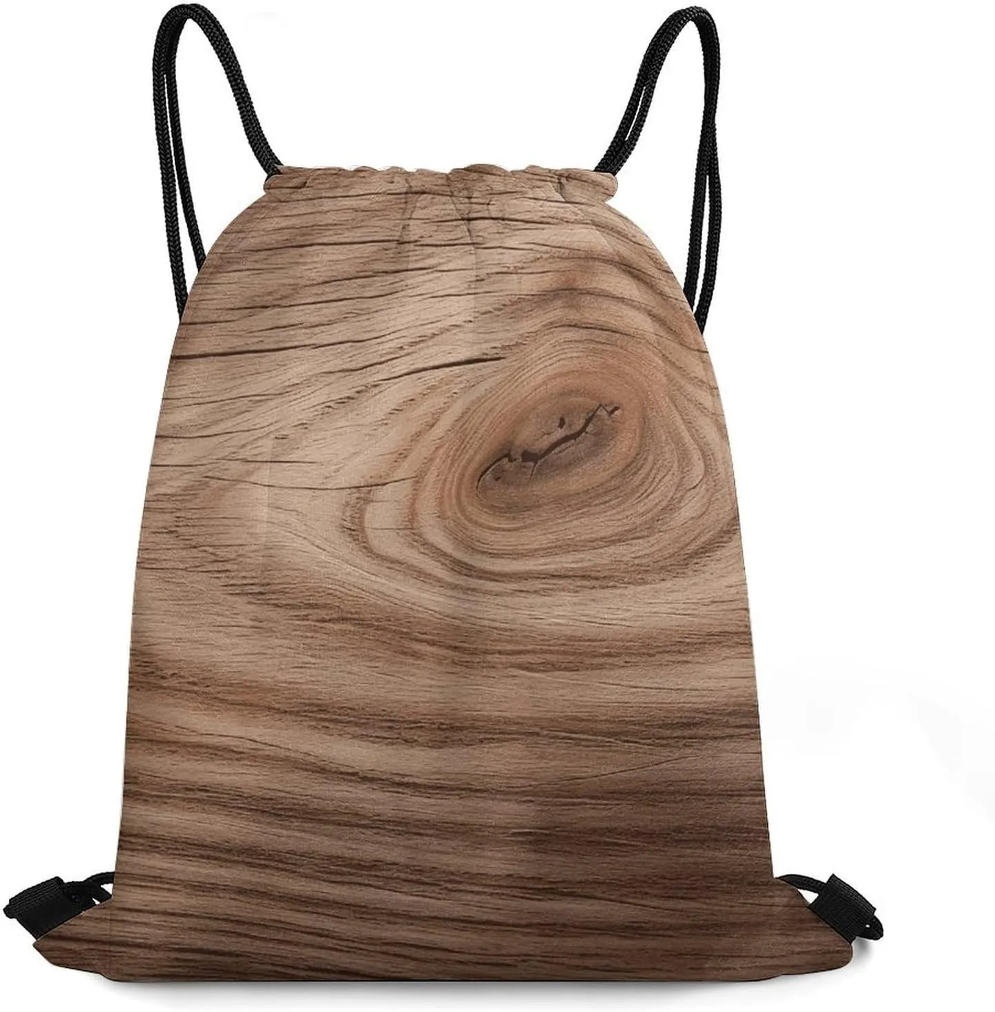 Wood Grain Drawstring Backpacks For Mans And Women Drawstring Waterproof Sport Pack String Cinch Bags For Travelling,Gym