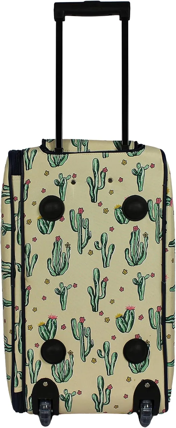 World Traveler Floral Prints 21-inch Carry-on Rolling Duffel Bag