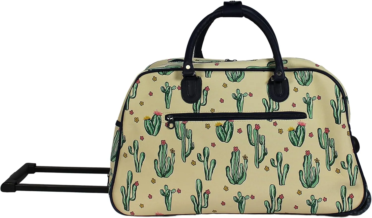 World Traveler Floral Prints 21-inch Carry-on Rolling Duffel Bag