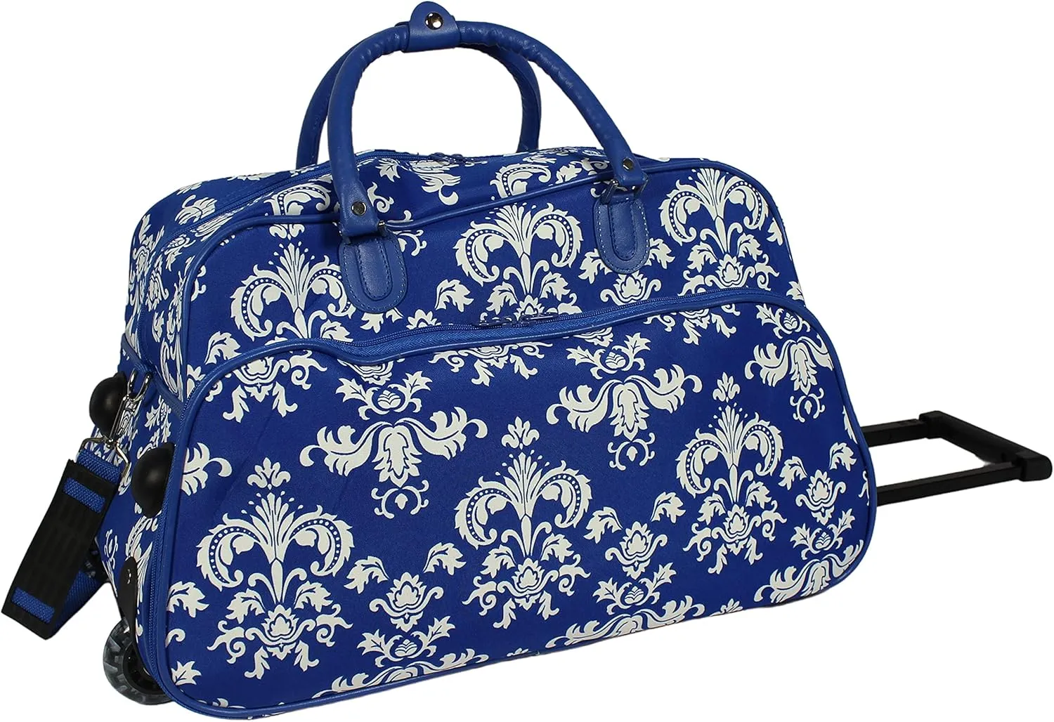 World Traveler Floral Prints 21-inch Carry-on Rolling Duffel Bag