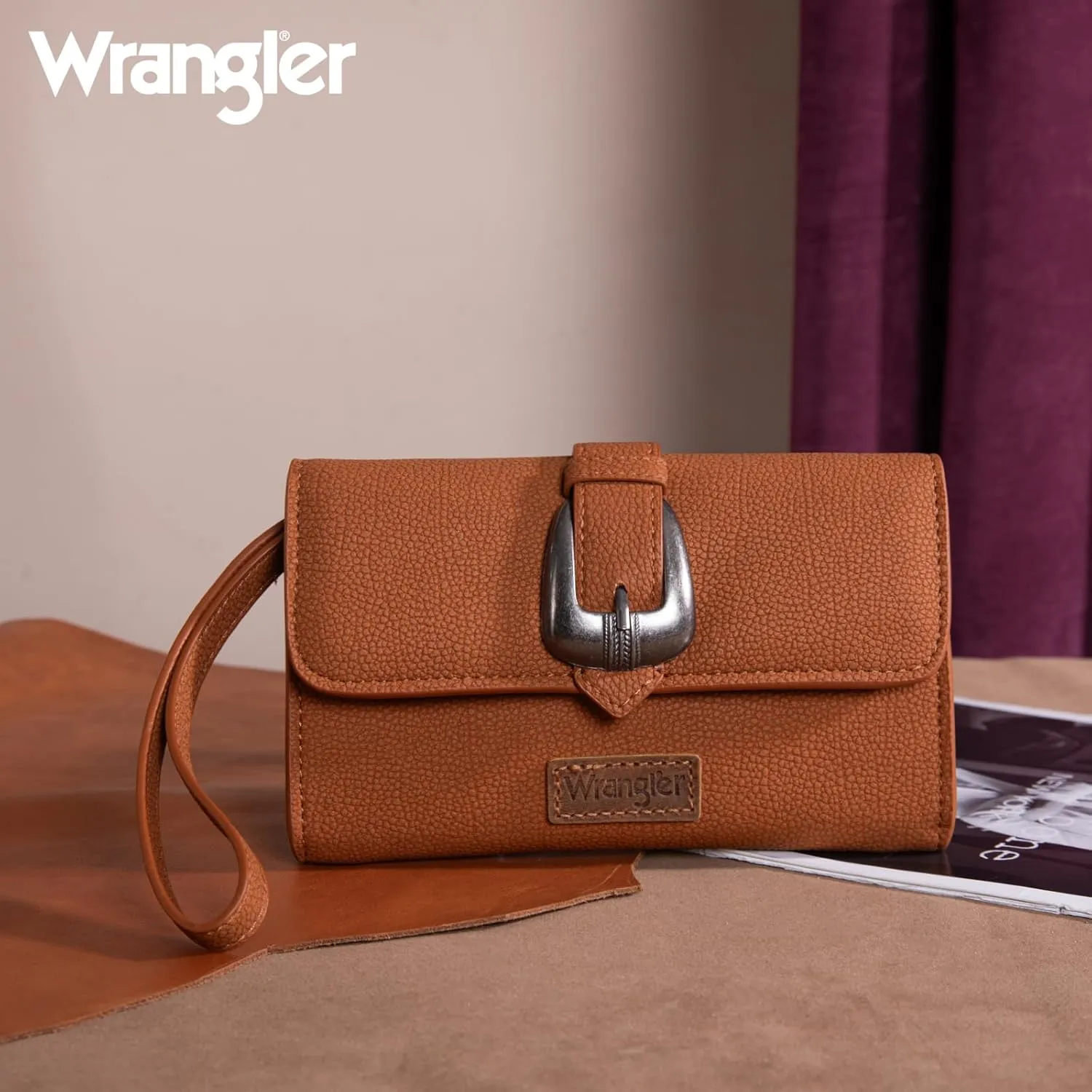 Wrangler Crossbody Bags for Women Wristlet Wallet Purse with Card Slots