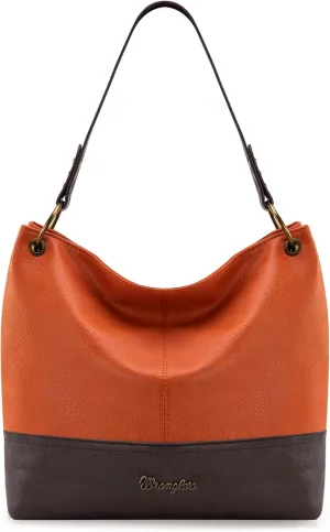 Wrangler Hobo Bags for Women Vegan Leather Top Handle Shoulder Purses and Handbags