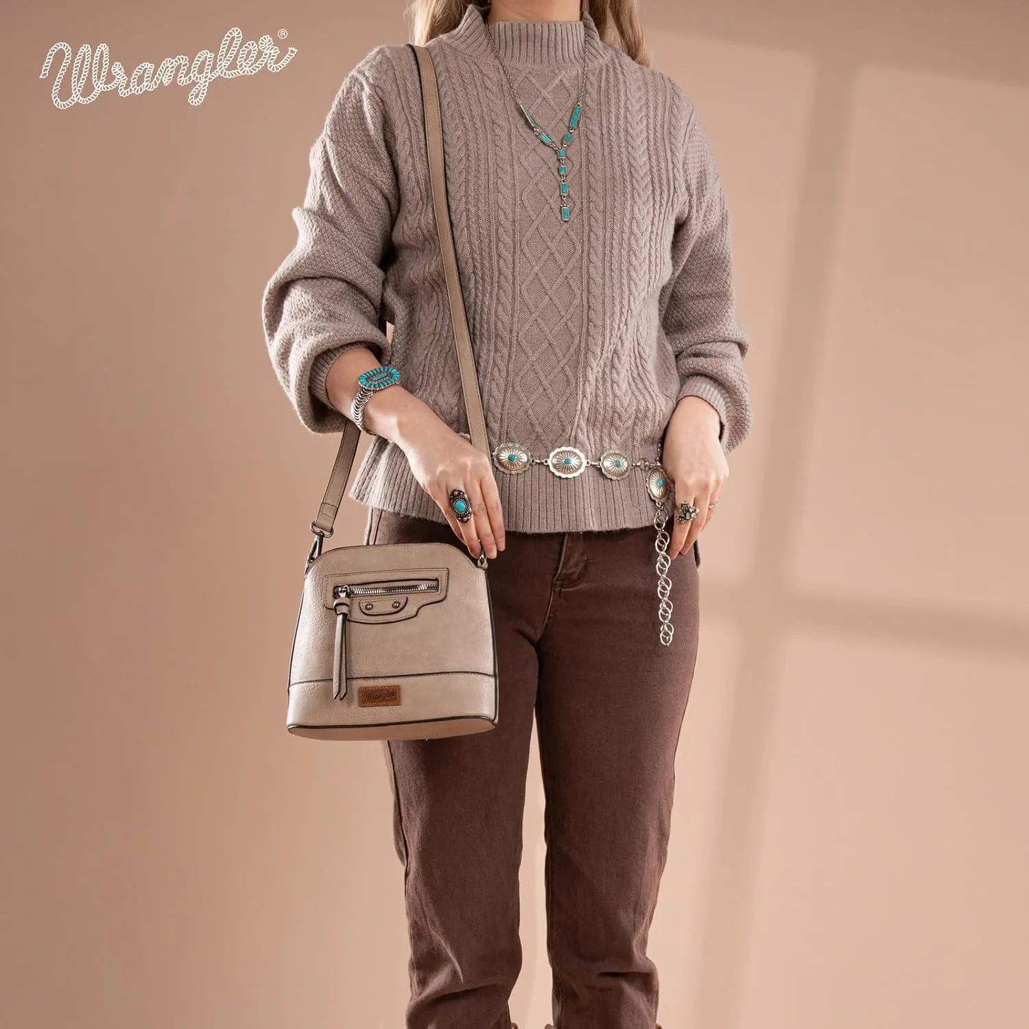 Wrangler Small Crossbody Bags for Women Shoulder Cute Purses and Handbags with Adjustable Strap