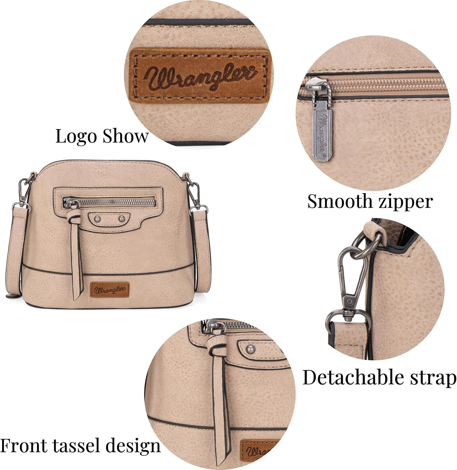 Wrangler Small Crossbody Bags for Women Shoulder Cute Purses and Handbags with Adjustable Strap