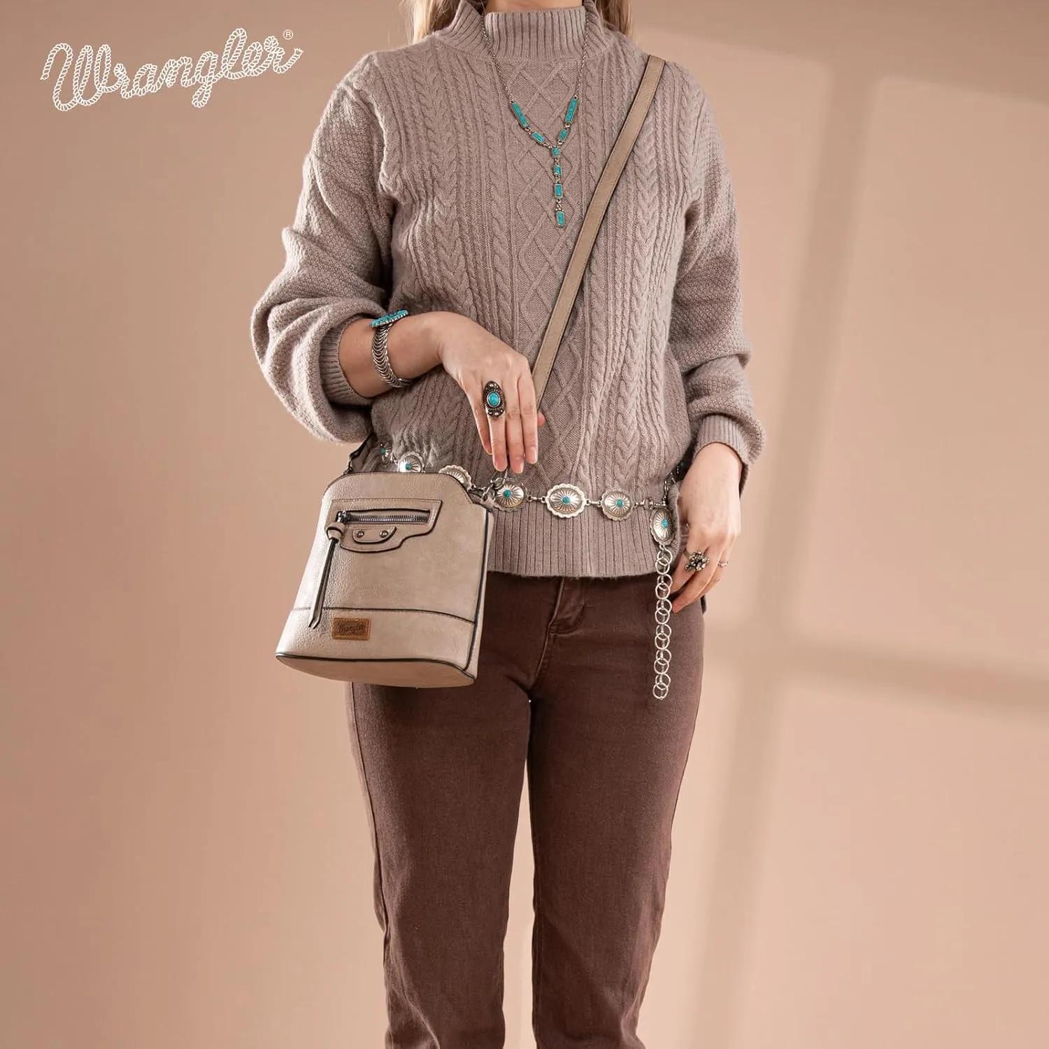 Wrangler Small Crossbody Bags for Women Shoulder Cute Purses and Handbags with Adjustable Strap