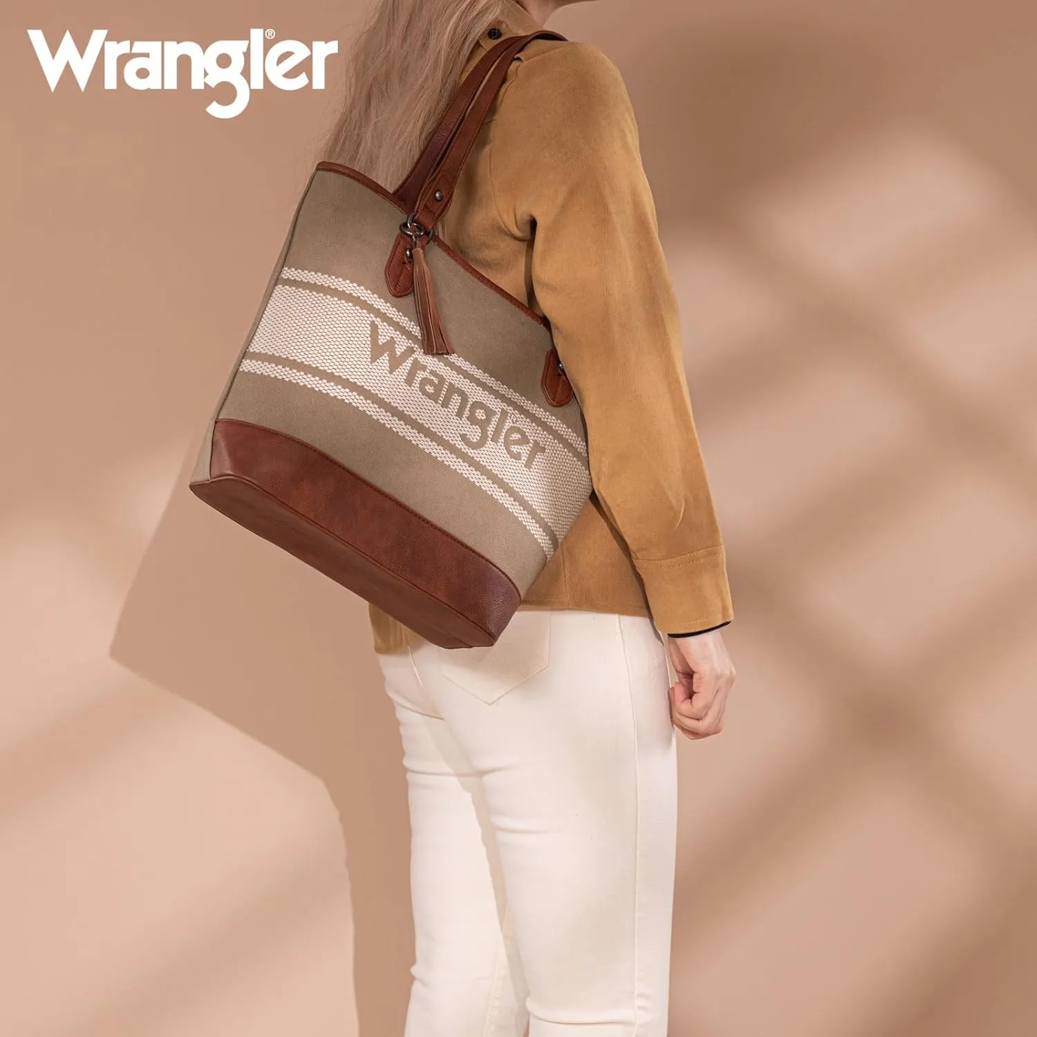 Wrangler Tote Bags for Women Large Causal Shoulder Purse for Daily Use