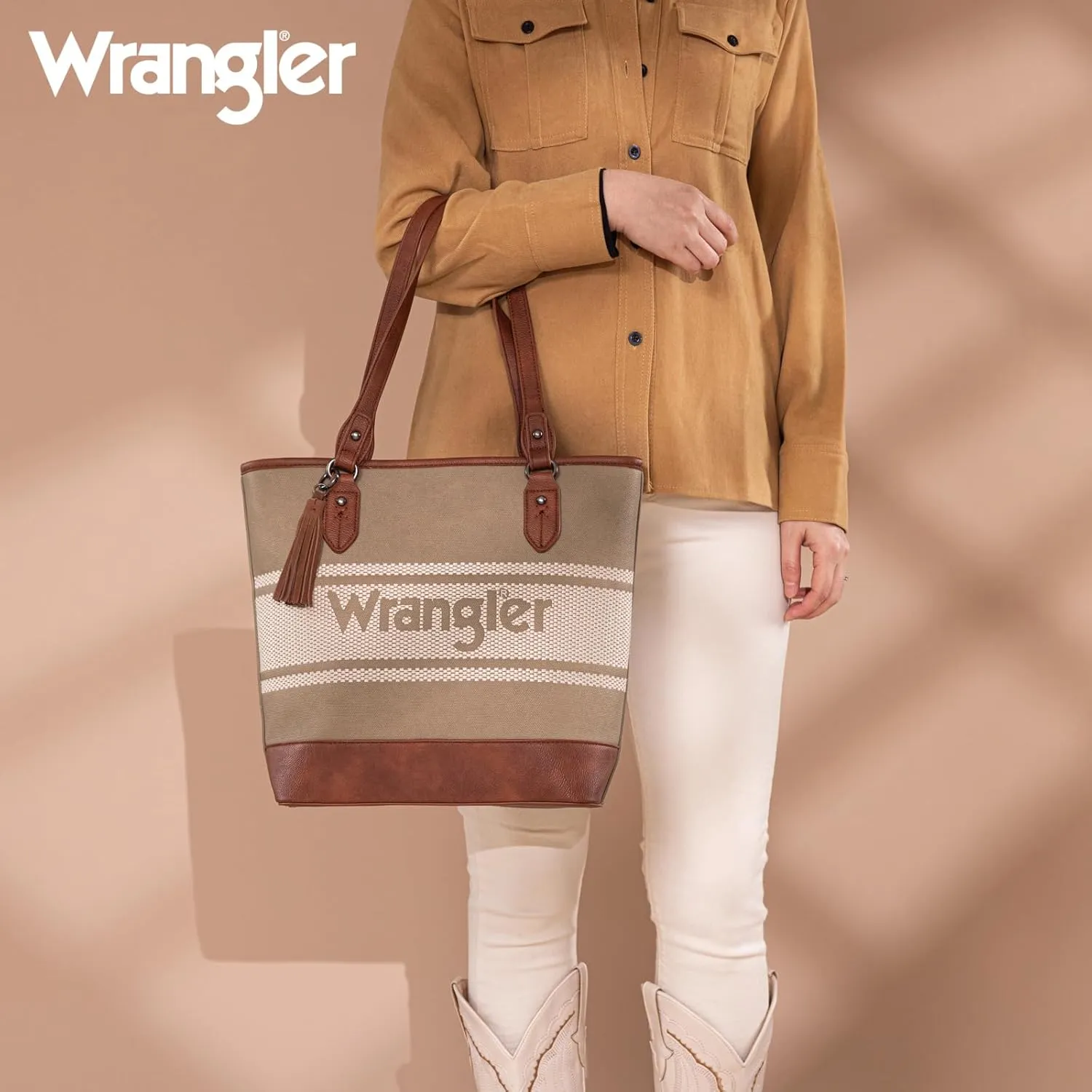 Wrangler Tote Bags for Women Large Causal Shoulder Purse for Daily Use