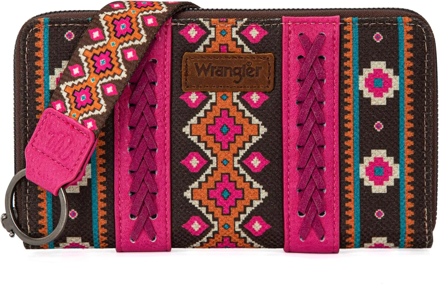 Wrangler Wallet Purse for Women Western Aztec Clutch Wristlet Wallet with Credit Card Holder