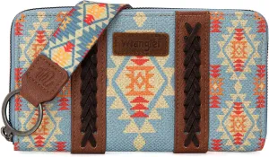 Wrangler Wallet Purse for Women Western Aztec Clutch Wristlet Wallet with Credit Card Holder