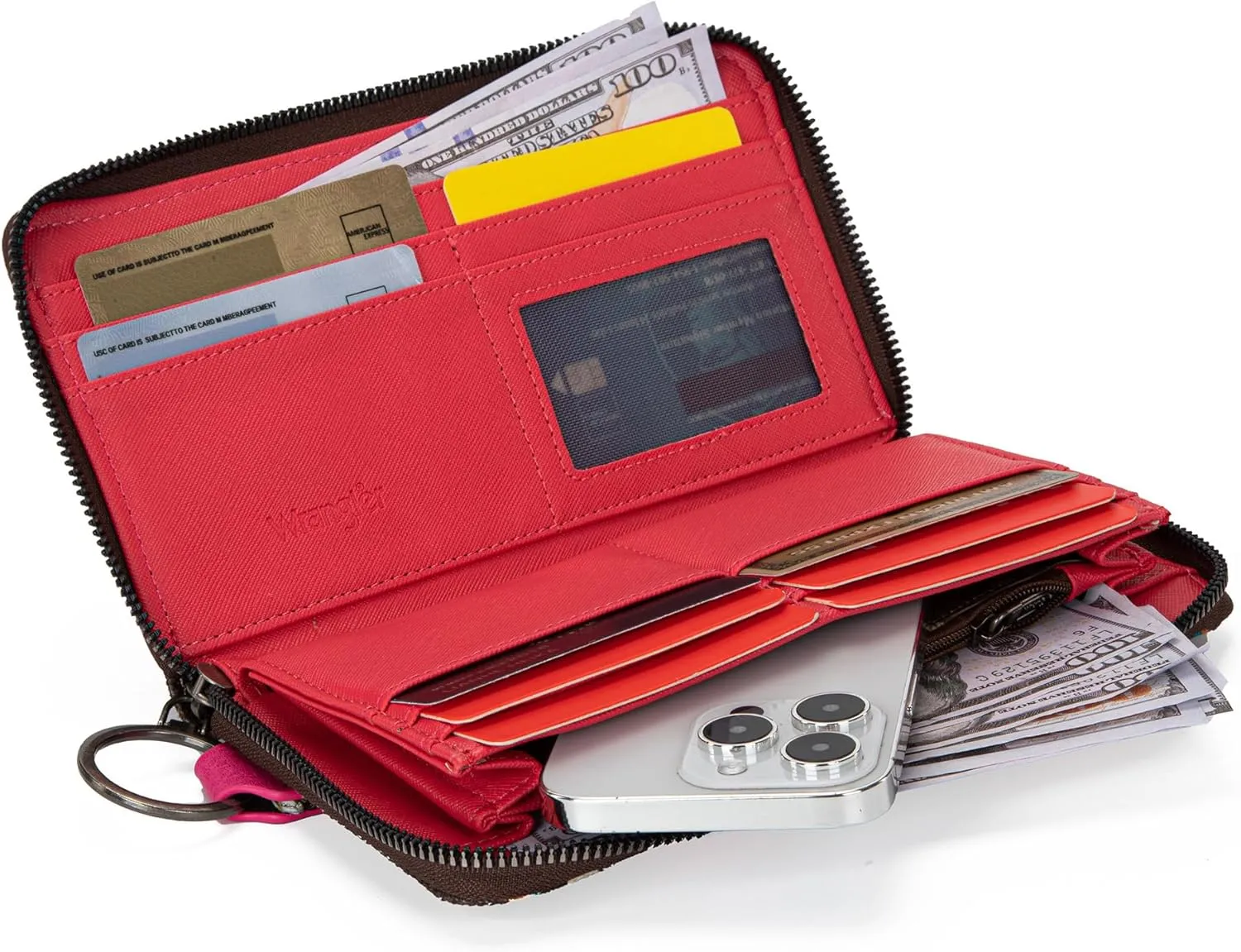 Wrangler Wallet Purse for Women Western Aztec Clutch Wristlet Wallet with Credit Card Holder
