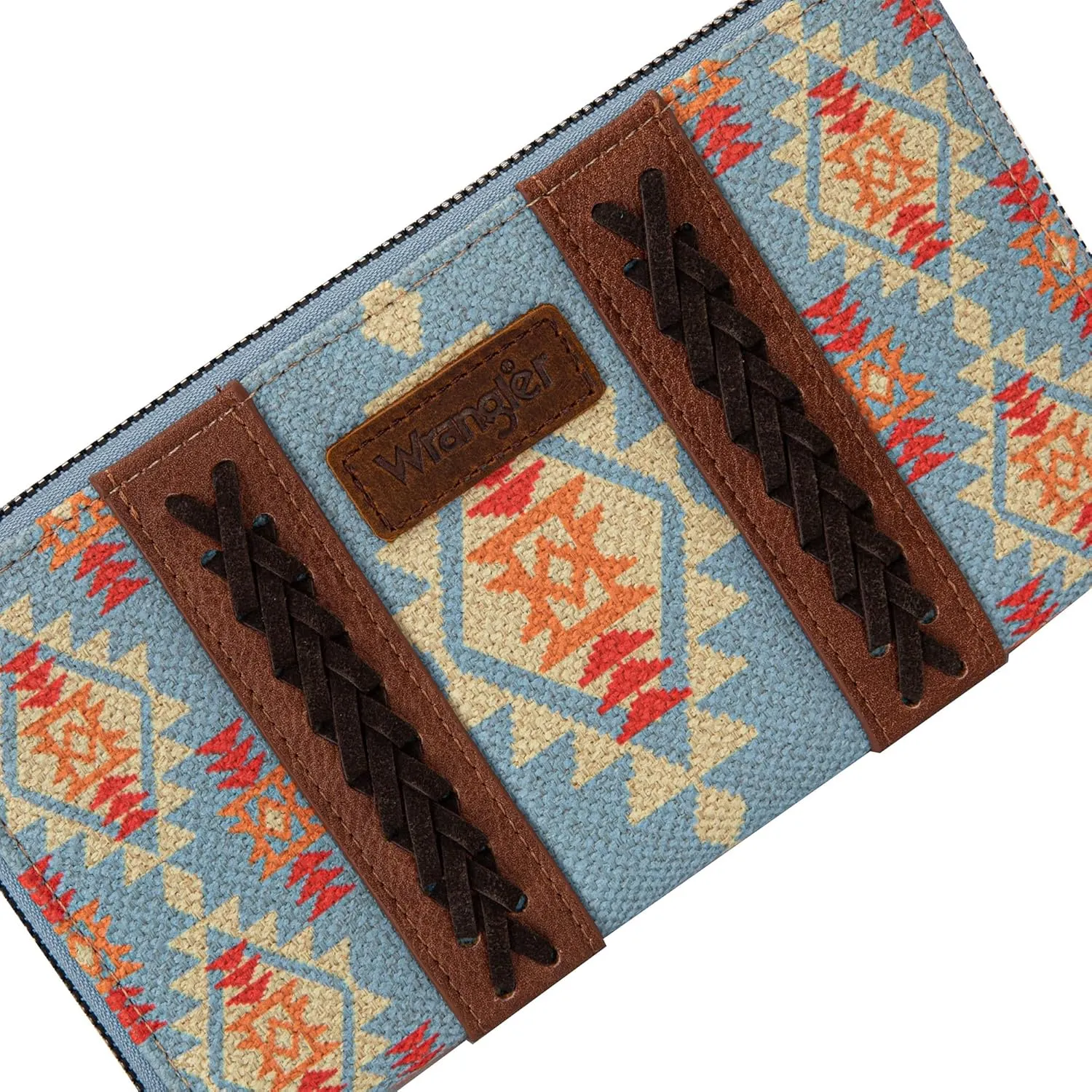 Wrangler Wallet Purse for Women Western Aztec Clutch Wristlet Wallet with Credit Card Holder