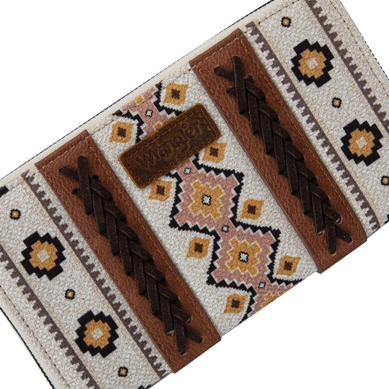 Wrangler Wallet Purse for Women Western Aztec Clutch Wristlet Wallet with Credit Card Holder