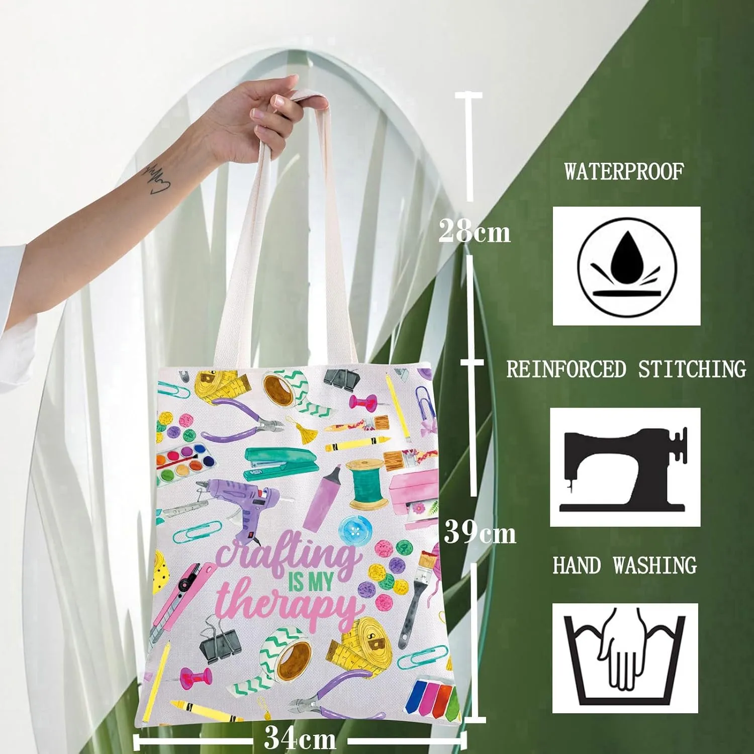 WZMPA Crafting Survival Kit Crafter Gifts Crafting Is My Therap Scrapbooking Makeup Zipper Pouch Bag Crafting Merchandise (Crafting Therapy-T)