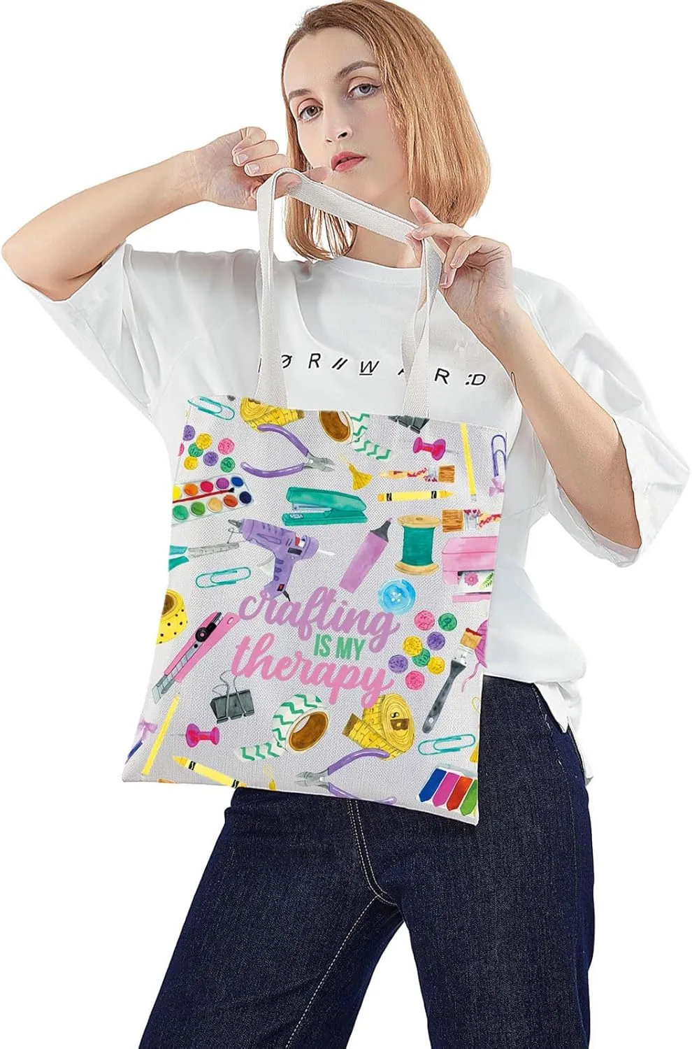 WZMPA Crafting Survival Kit Crafter Gifts Crafting Is My Therap Scrapbooking Makeup Zipper Pouch Bag Crafting Merchandise (Crafting Therapy-T)