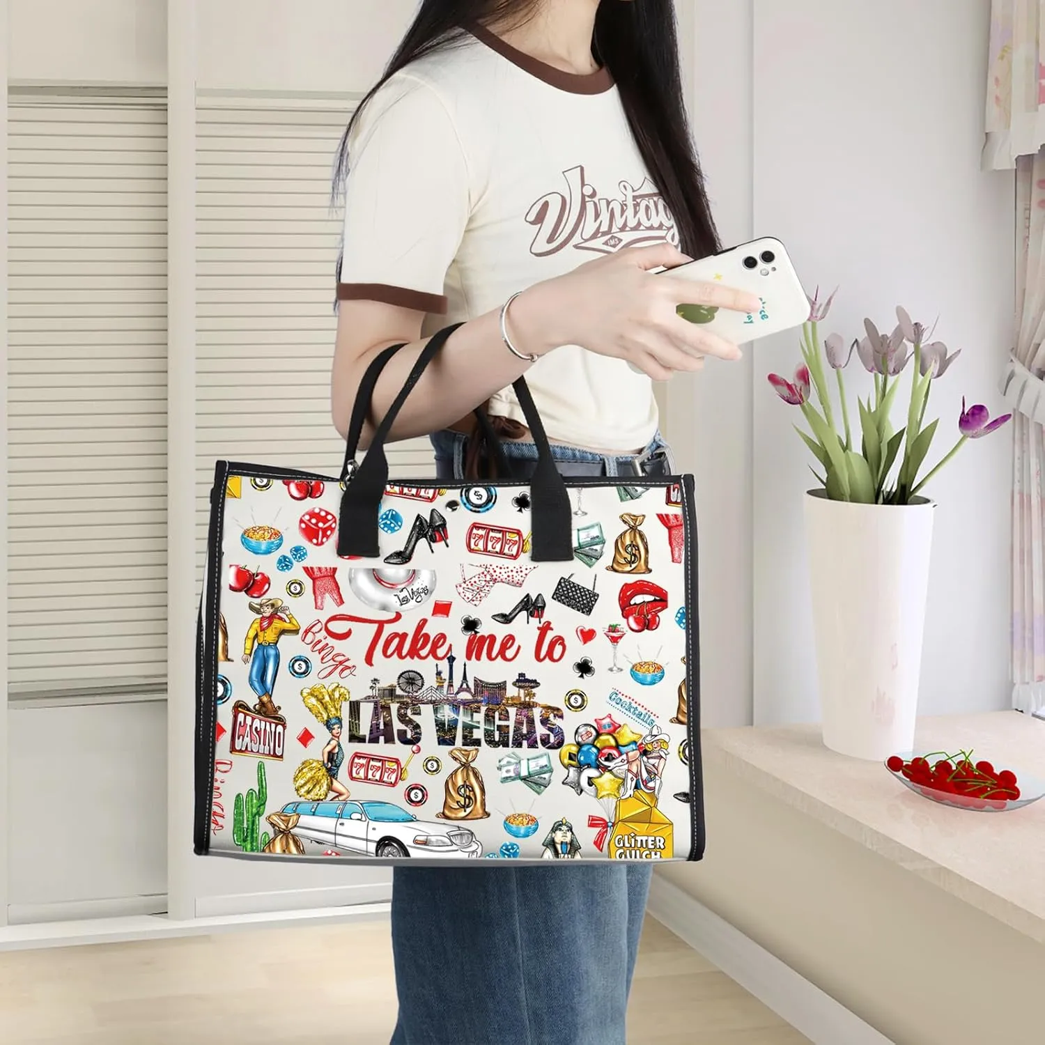 WZMPA Las Vegas Travel Cosmetic Bag Las Vegas Trip Gifts Take Me To Las Vegas Casino Makeup Zipper Pouch Bag Las Vegas City Merchandise (To Las Vegas-TB)