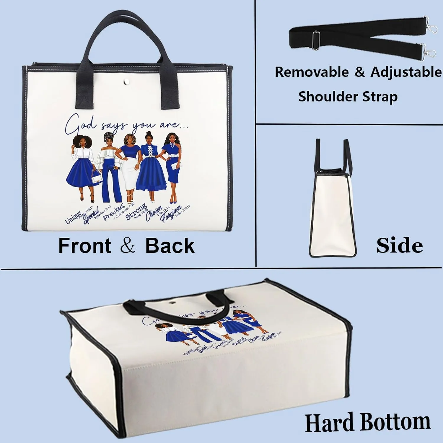 WZMPA Sorority Zeta Cosmetic Makeup Bag Finer Women Gift God Says You Are Sorority Makeup Zipper Pouch Bag Zeta Paraphernalia (God Says Zeta-TB)